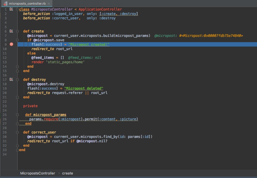 RubyMineのデバックとpryデバックの違い